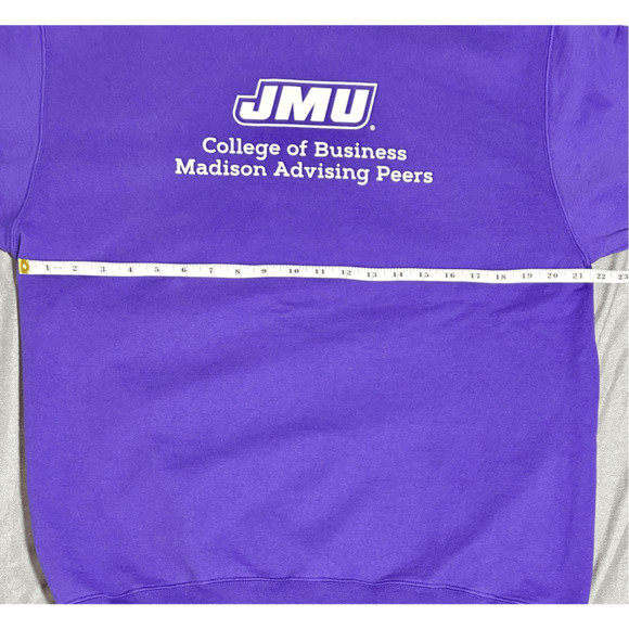 Vintage James Madison JMU College of Business Purple Crewneck Sweatshirt Sz L - Picture 8 of 8